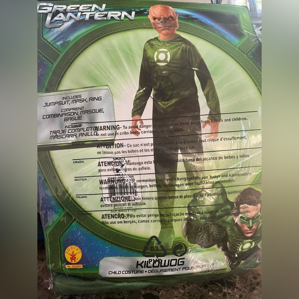 Green Lantern Child Costume Kilowog